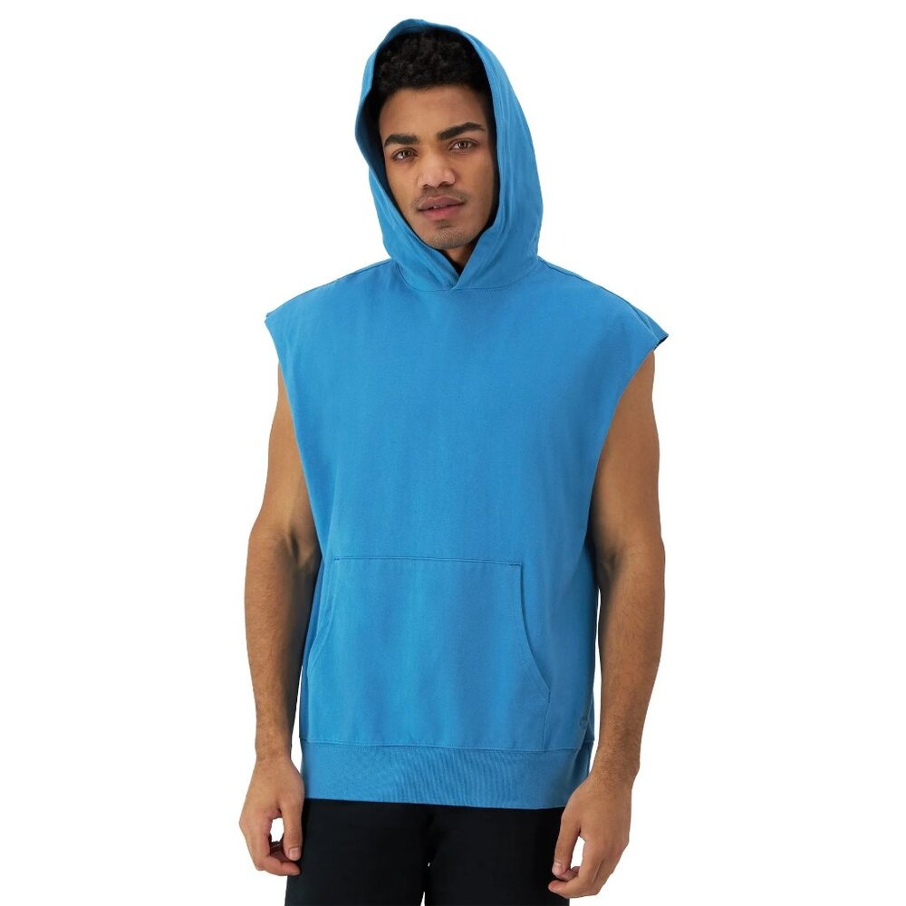 New! Champion Middleweight Cutoff Muscle T-Shirt Hoodie Blue Men's Size L XL XXL